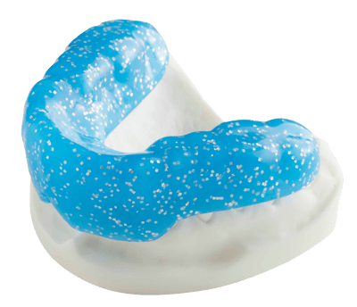 blue glitter mouthguard